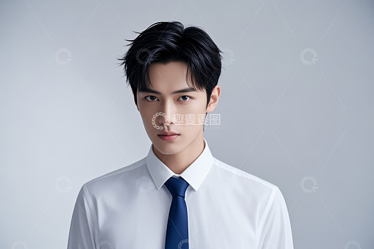 穿衬衫打领带男性人物肖像