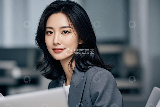 办公场景中的职业女性