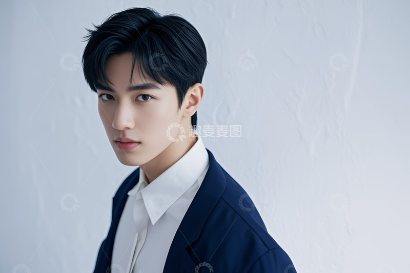 高清大图下载【趣麦麦图】身着西装的年轻男性肖像