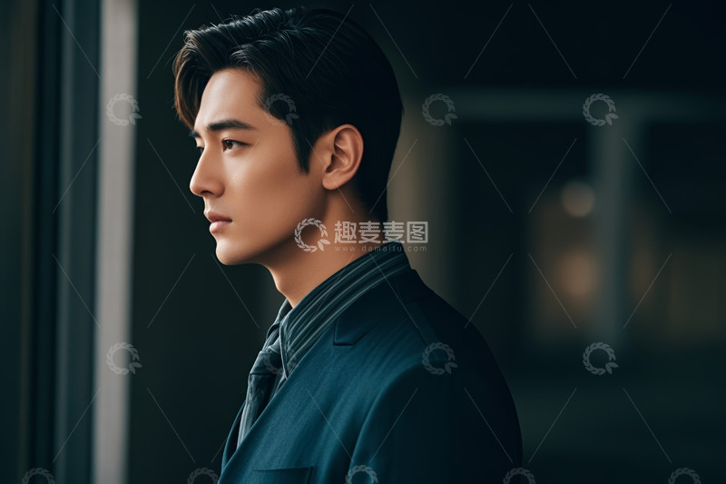 高清大图下载【趣麦麦图】商务男性侧面肖像