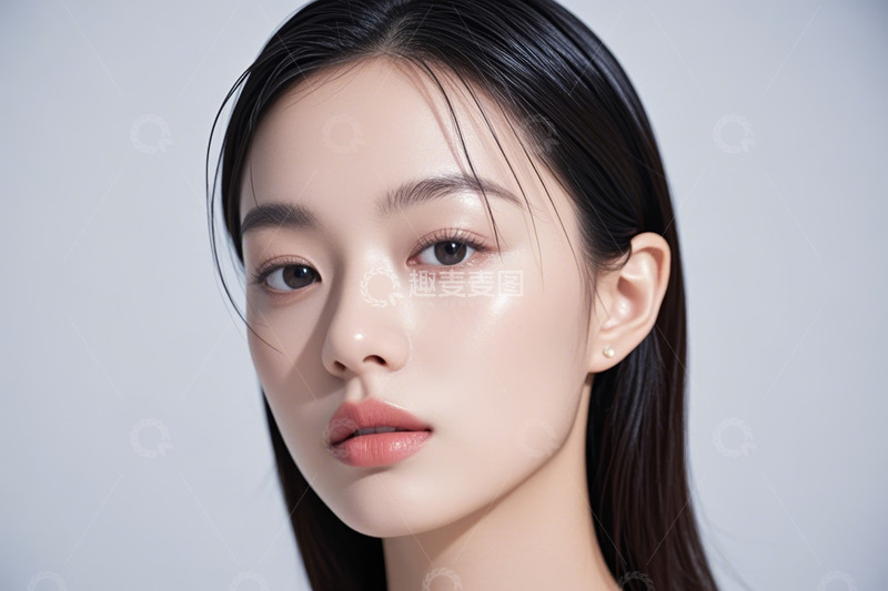 高清大图下载【趣麦麦图】亚洲女性美容护肤肖像特写