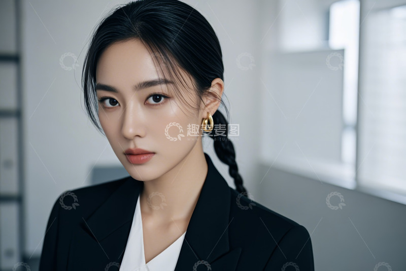 高清大图下载【趣麦麦图】职业女性商务形象正面特写