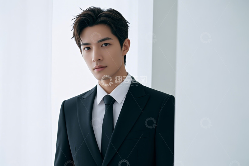 高清大图下载【趣麦麦图】西装男士肖像特写