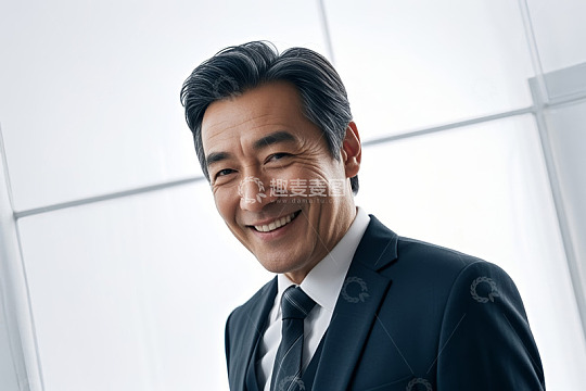 商务男士微笑半身像