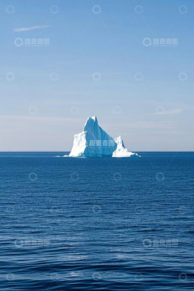 高清大图下载【趣麦麦图】海洋上漂浮的冰山景观