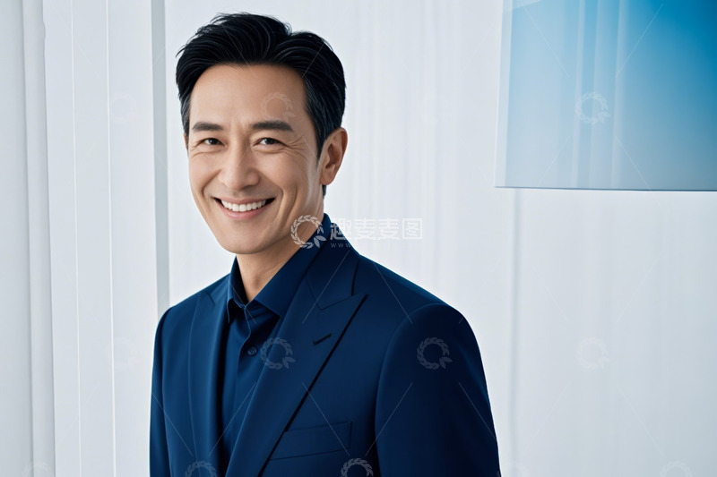 高清大图下载【趣麦麦图】穿西装微笑的成熟男性
