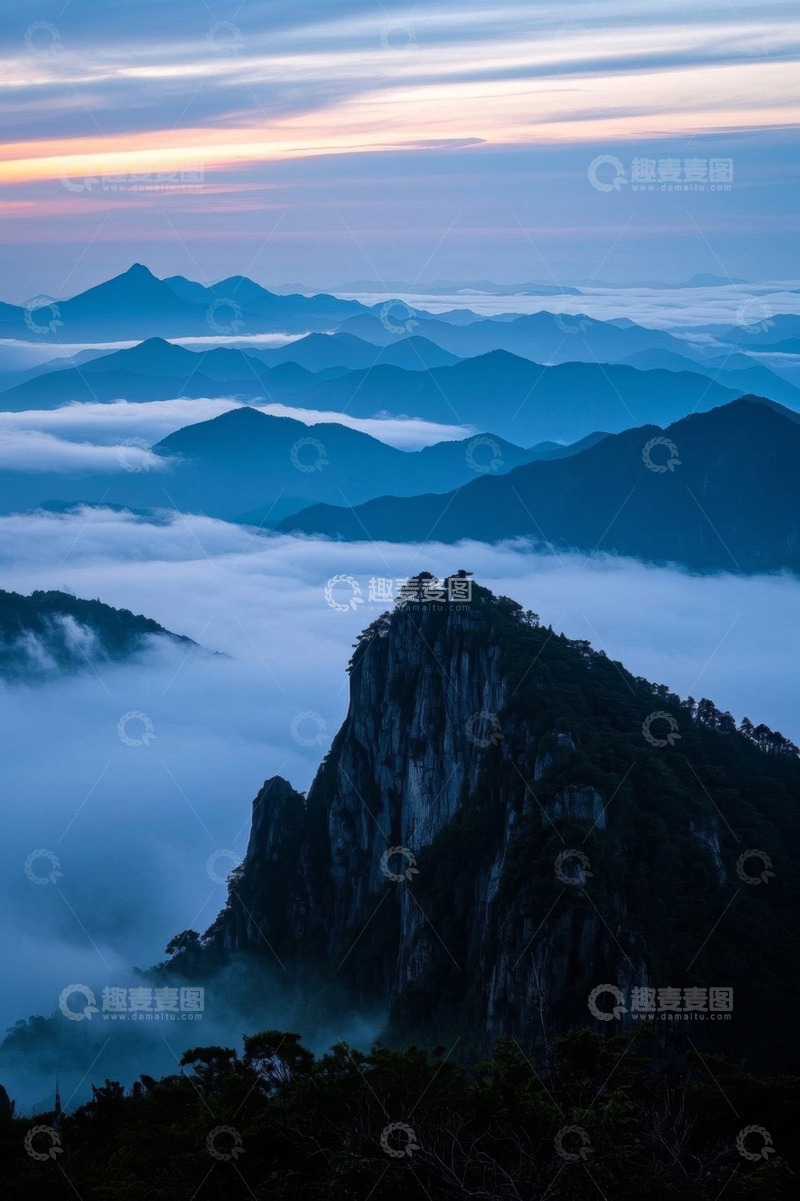 高清大图下载【趣麦麦图】山峦云海自然风光景象
