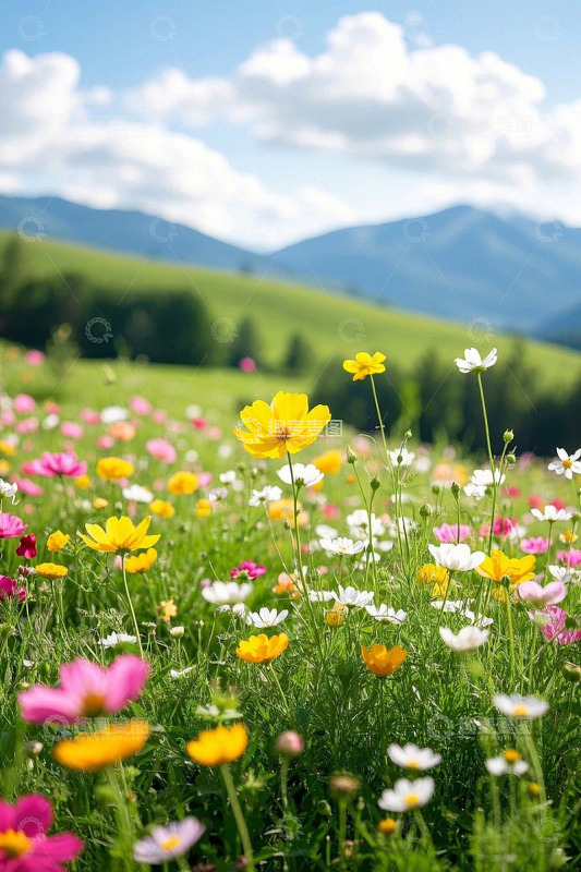 户外花海自然风光