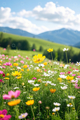 户外花海自然风光