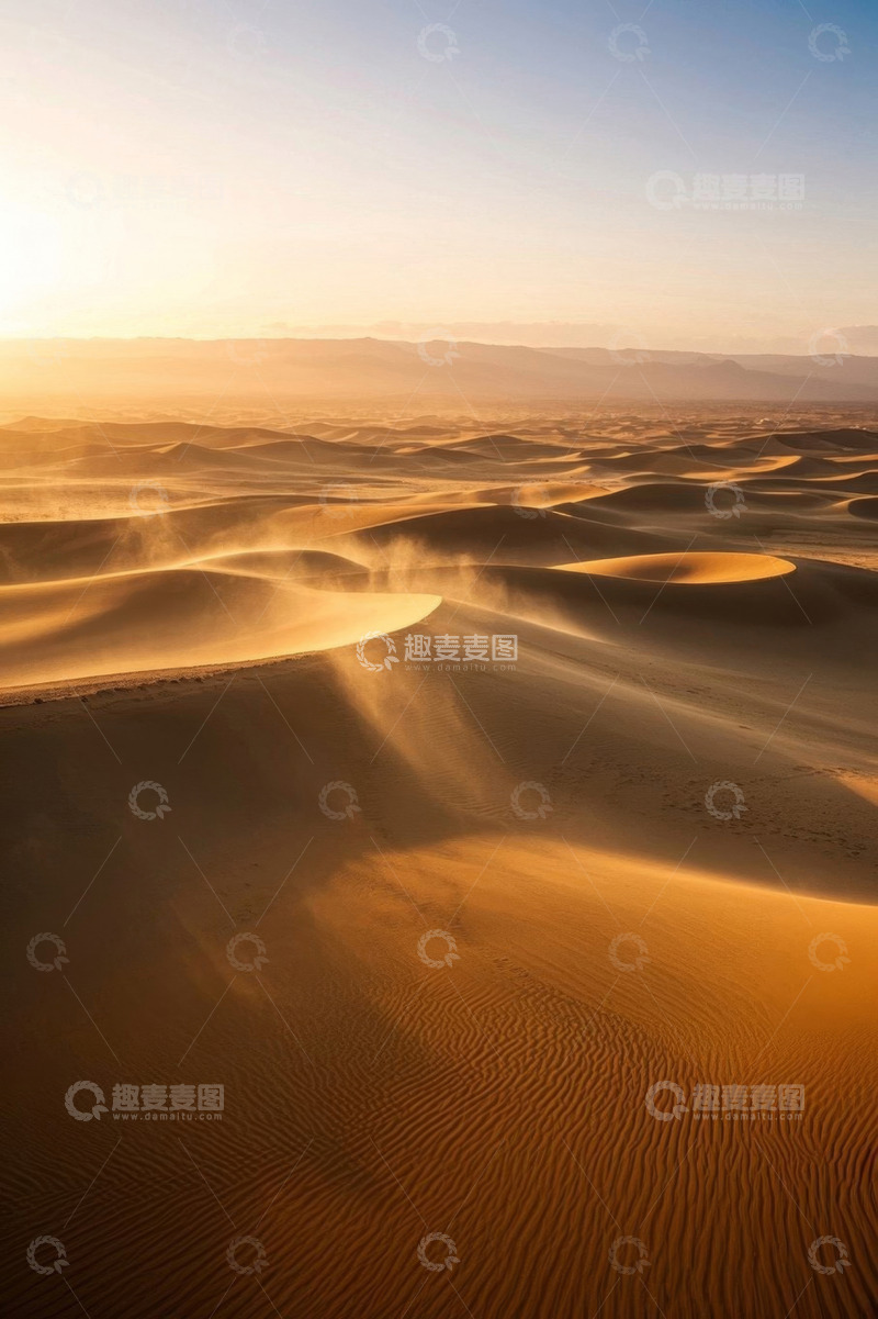 高清大图下载【趣麦麦图】壮丽沙漠沙丘全景