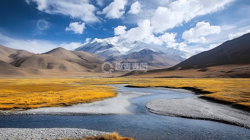 高清大图下载【趣麦麦图】高原河流风光自然摄影