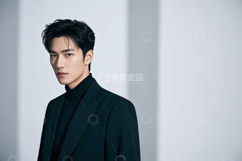 高清大图下载【趣麦麦图】身着西装的年轻男性肖像