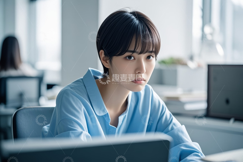 高清大图下载【趣麦麦图】办公环境中的年轻女性职员