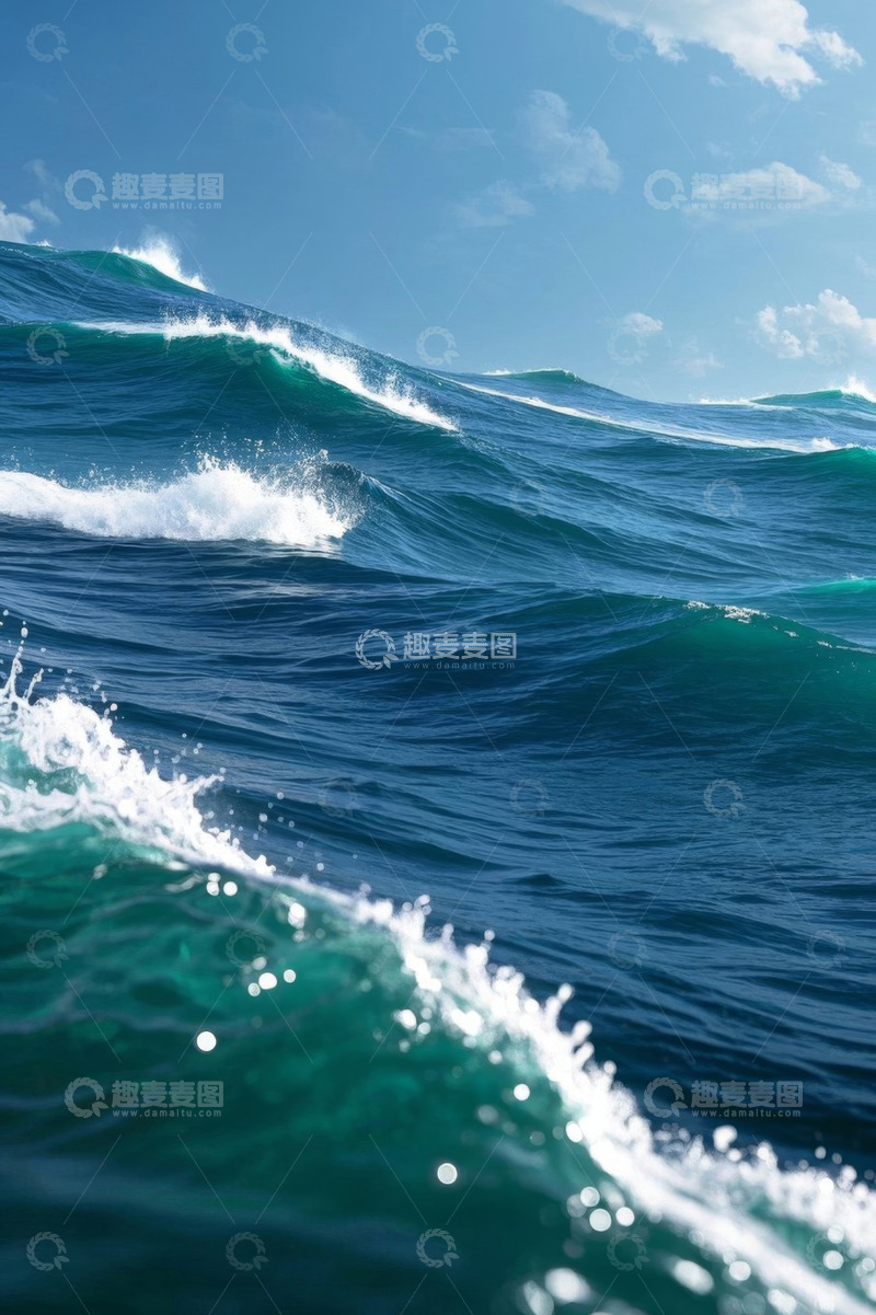 高清大图下载【趣麦麦图】海洋翻涌波浪