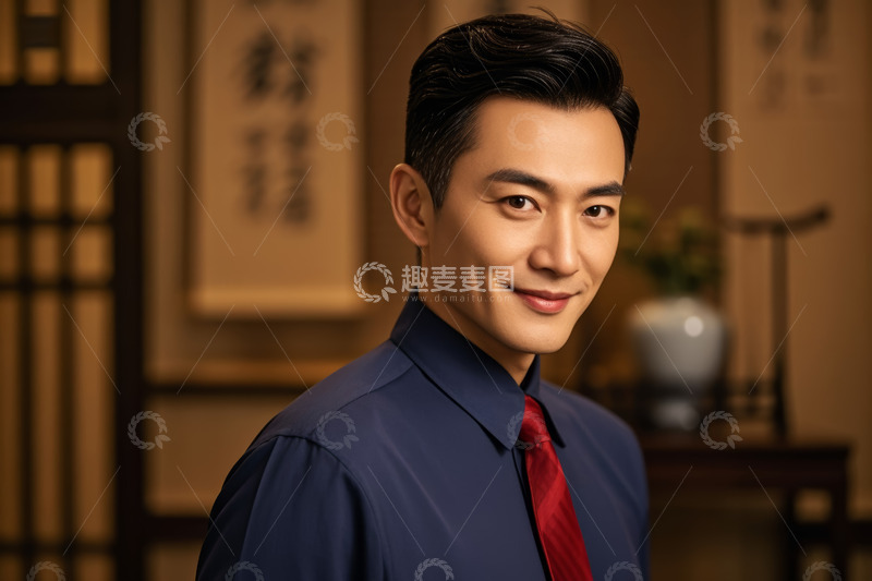 高清大图下载【趣麦麦图】身着正装微笑的男性肖像