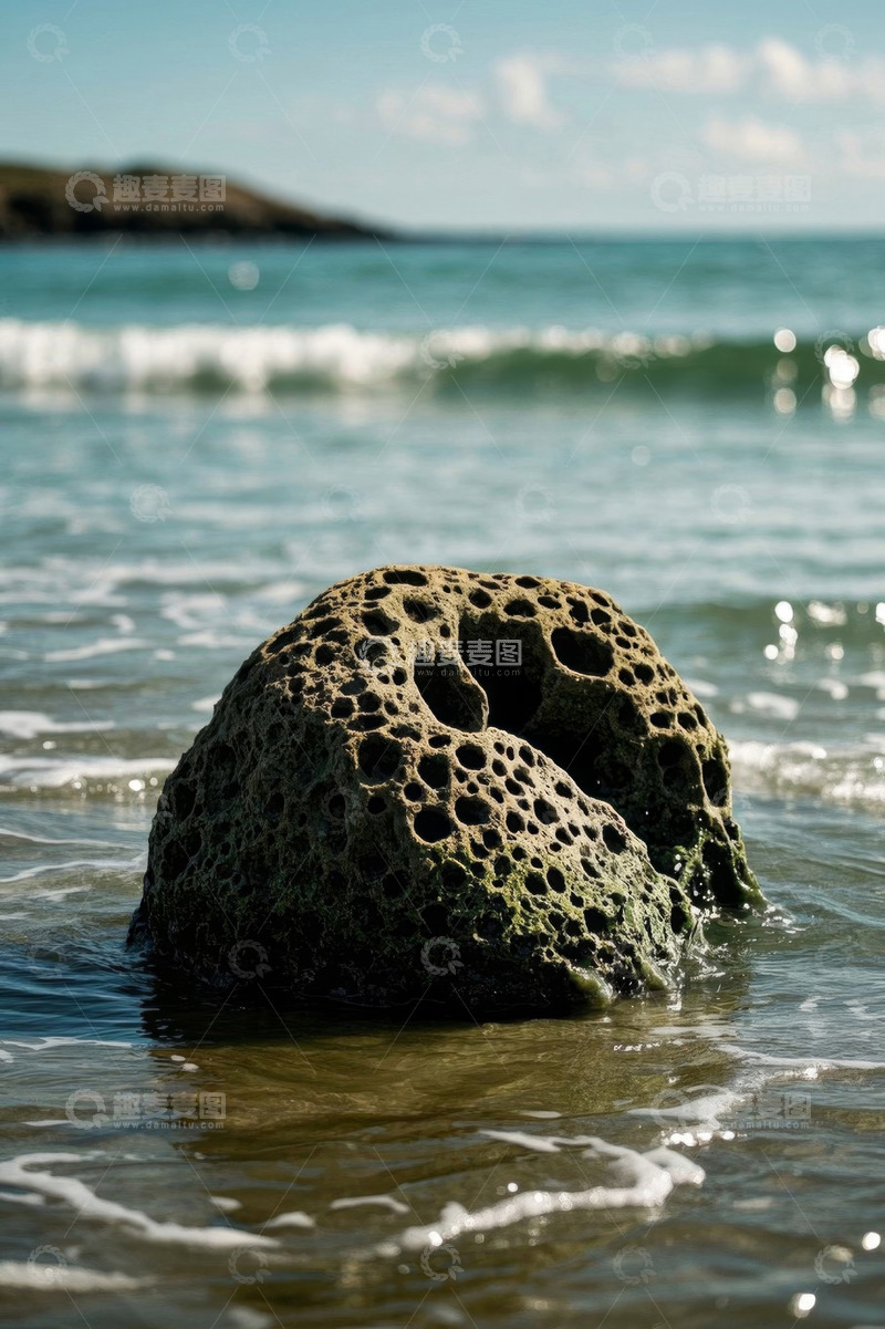 高清大图下载【趣麦麦图】海边礁石与海浪景观