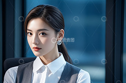 职业女性半身肖像