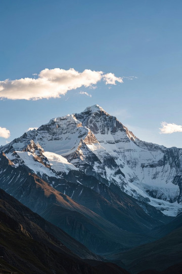 壮丽雪山自然风光景象