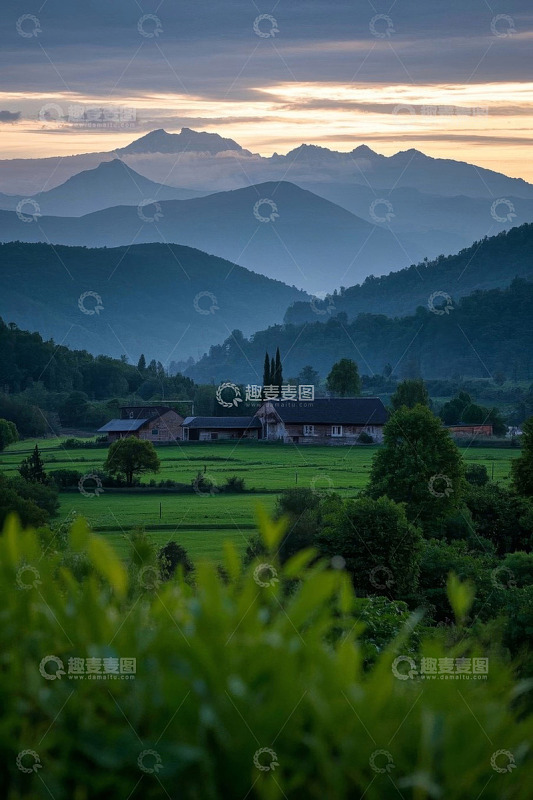高清大图下载【趣麦麦图】乡村田园山峦自然风光