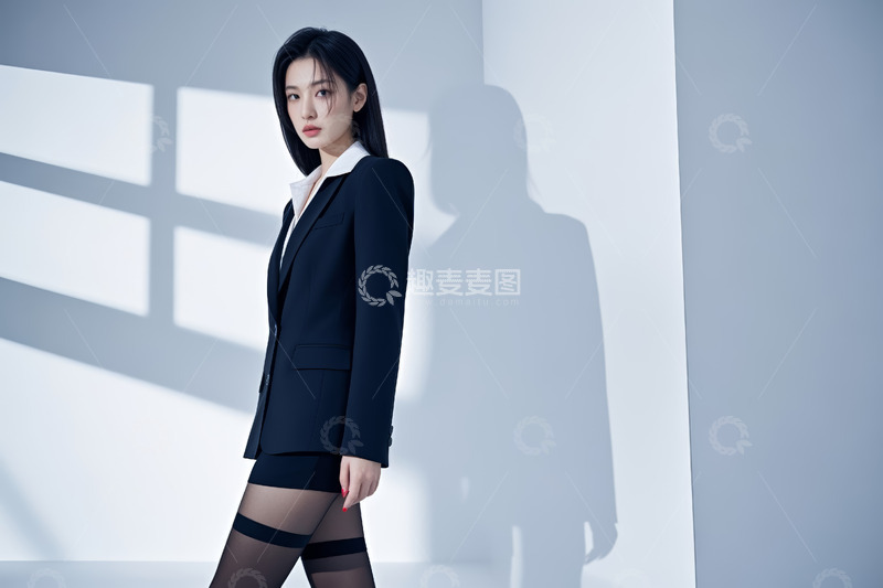 高清大图下载【趣麦麦图】身着职业装的女性站姿形象