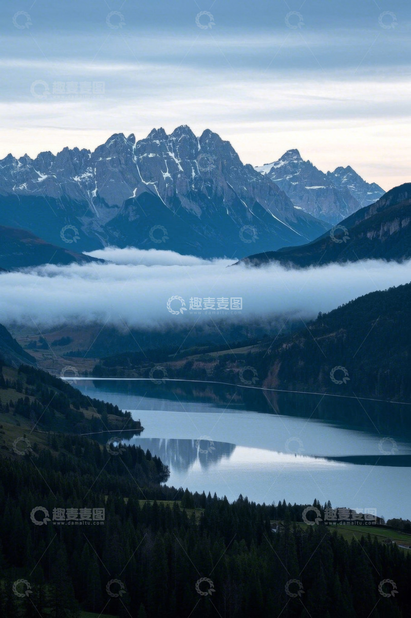 高清大图下载【趣麦麦图】山水云雾自然风光全景