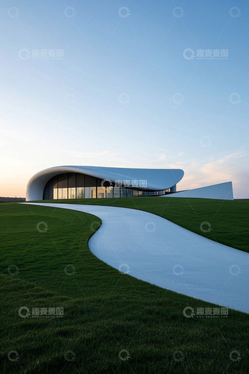 高清大图下载【趣麦麦图】现代建筑与草地景观