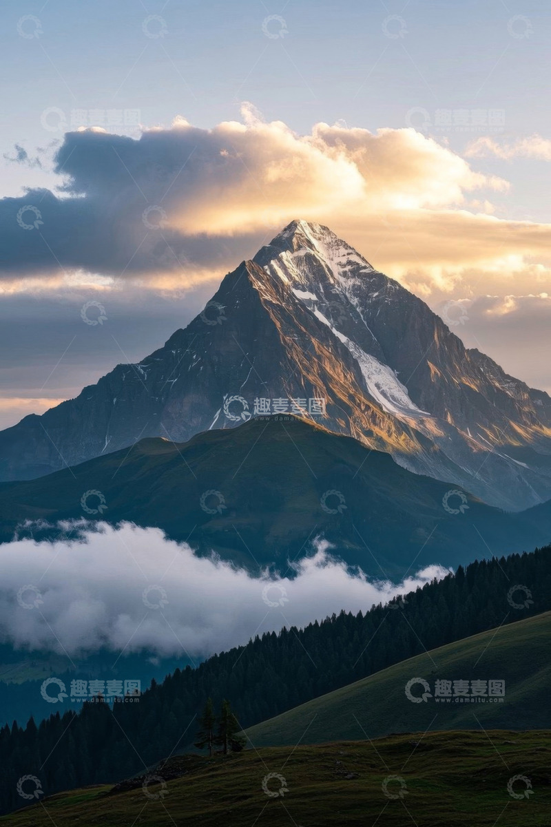 高清大图下载【趣麦麦图】壮丽雪山自然风光