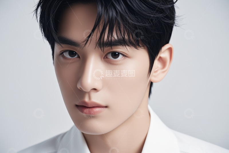 高清大图下载【趣麦麦图】年轻男性肖像特写