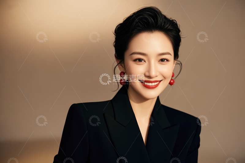 高清大图下载【趣麦麦图】职业女性微笑肖像