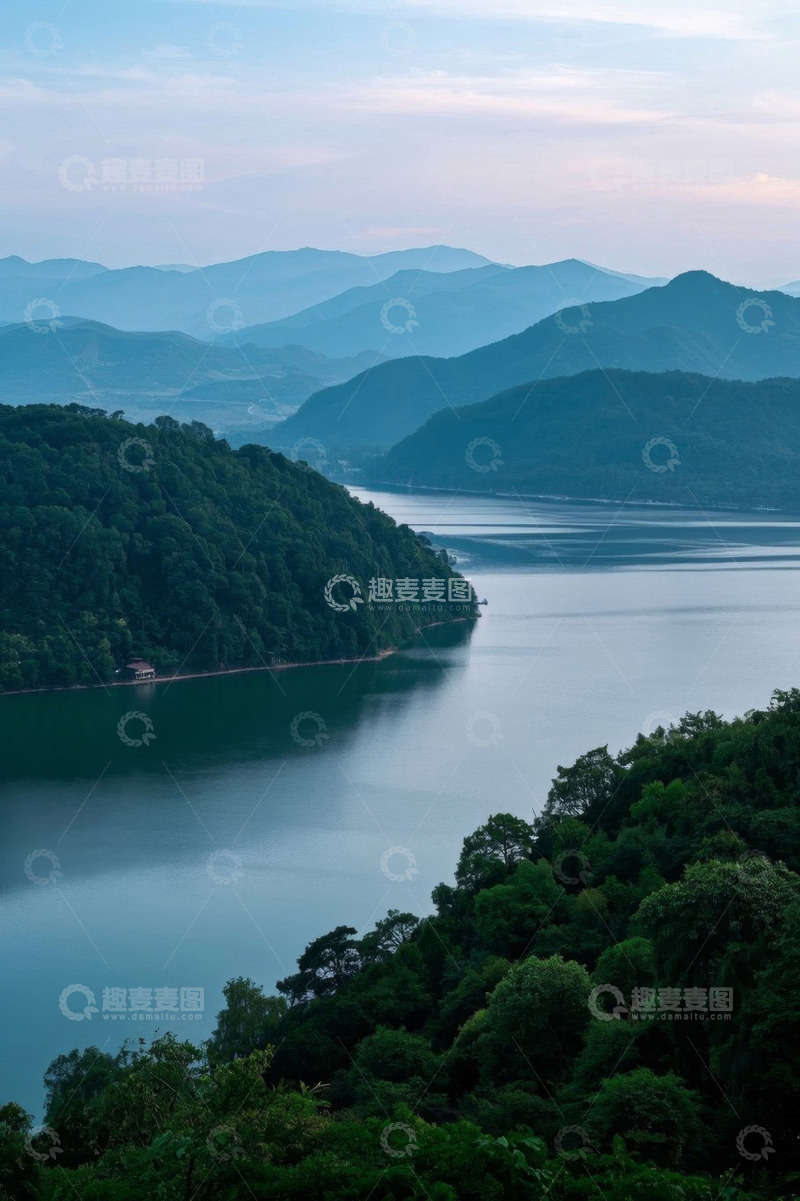 高清大图下载【趣麦麦图】山水相依的自然风光