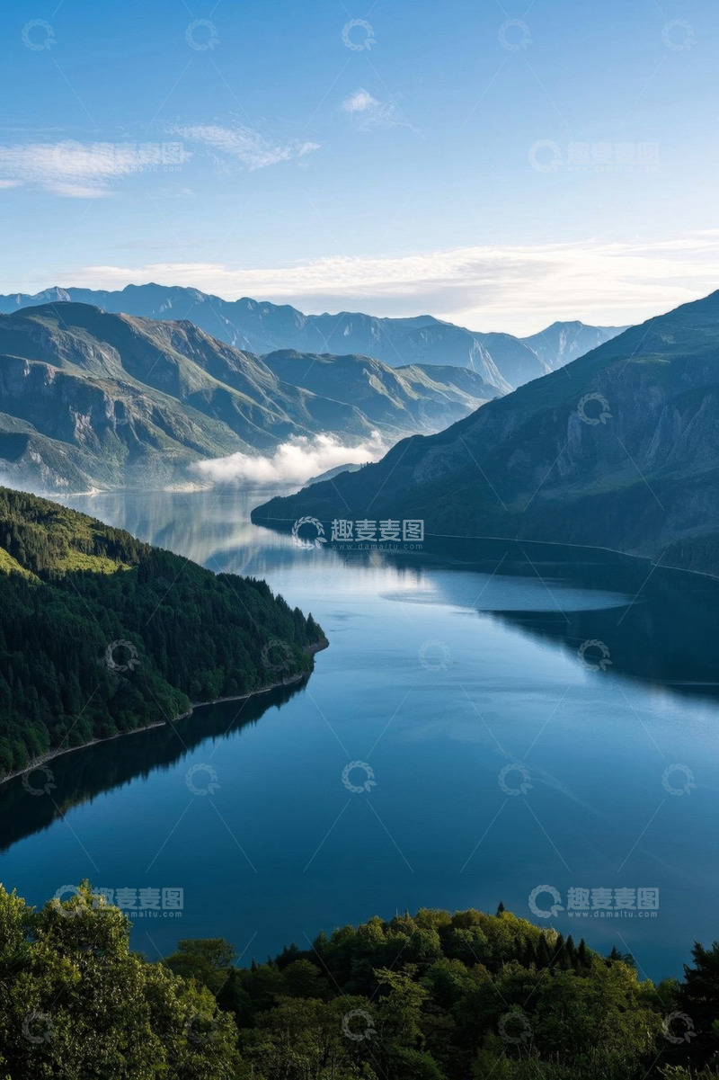 高清大图下载【趣麦麦图】山水相依的自然风光