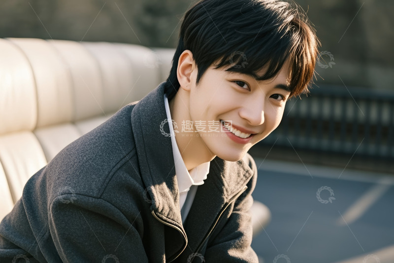 高清大图下载【趣麦麦图】微笑男士户外休闲形象