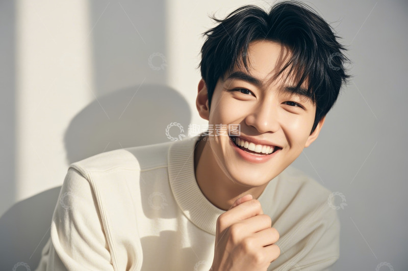 高清大图下载【趣麦麦图】微笑男士特写