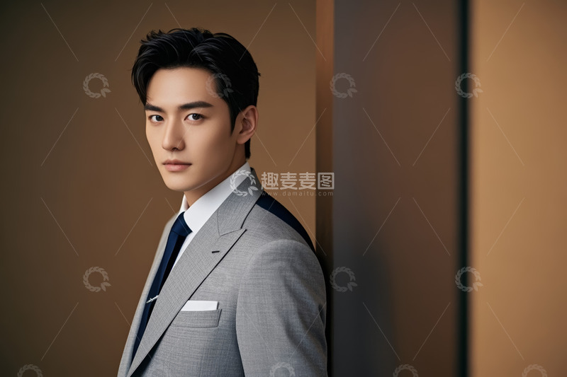 高清大图下载【趣麦麦图】身着西装男士肖像照