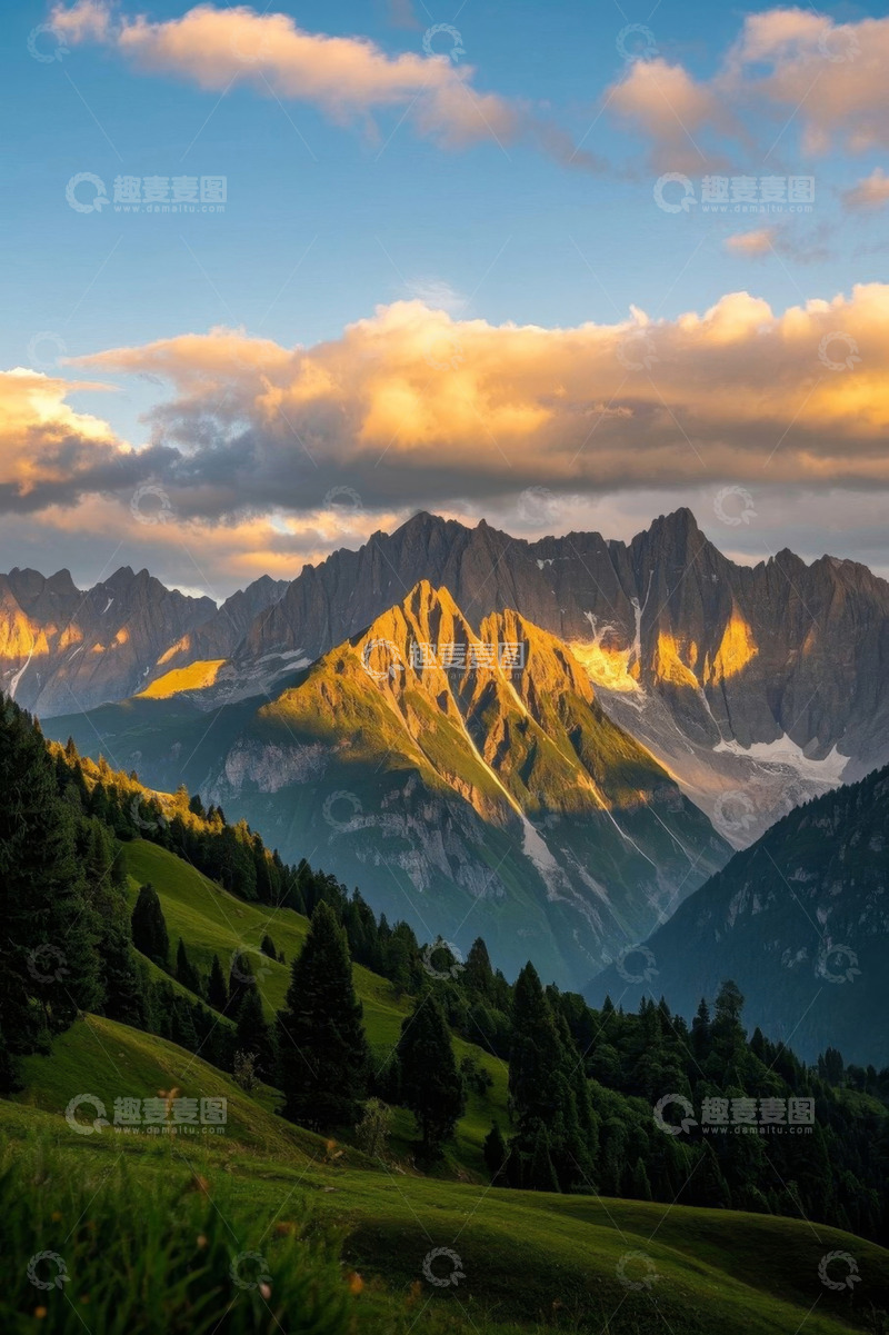 高清大图下载【趣麦麦图】山景自然风光全景