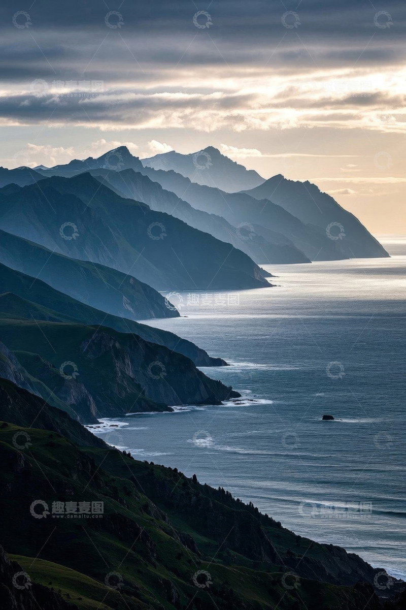 高清大图下载【趣麦麦图】山海相依的自然景观