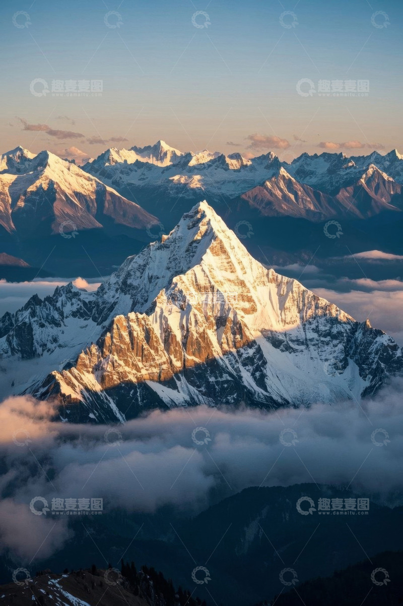 高清大图下载【趣麦麦图】雪山云海自然风光