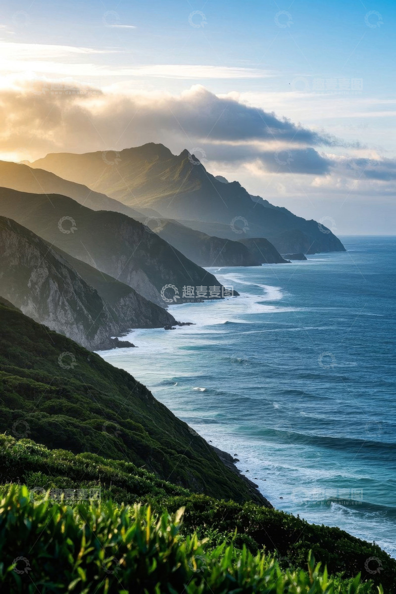 高清大图下载【趣麦麦图】山海相依的自然风光