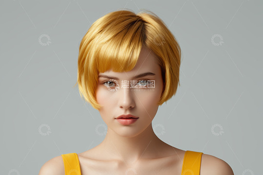 金发女性半身肖像