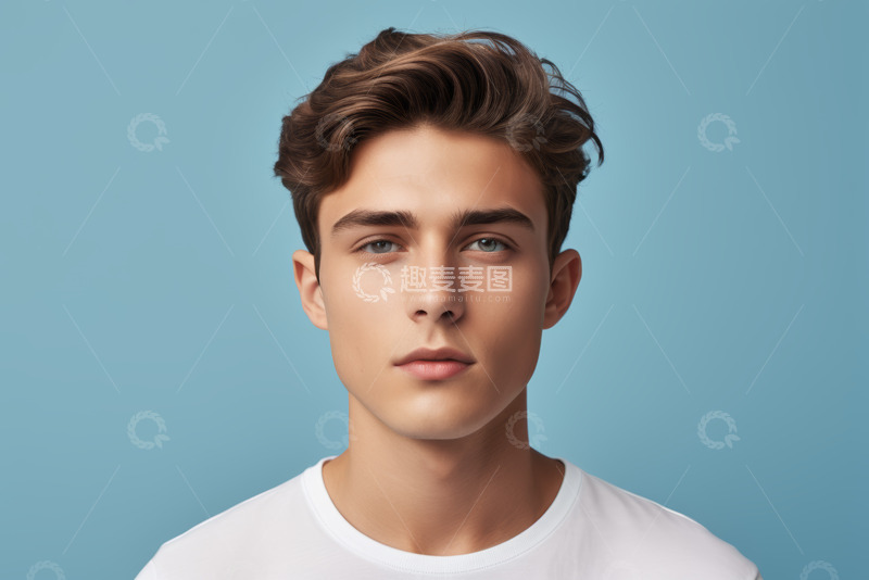 高清大图下载【趣麦麦图】年轻男性肖像特写