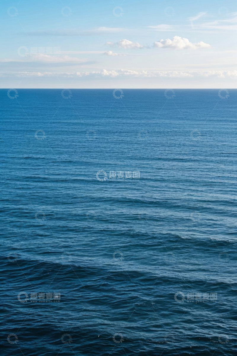 高清大图下载【趣麦麦图】蓝色海洋与天空自然景观