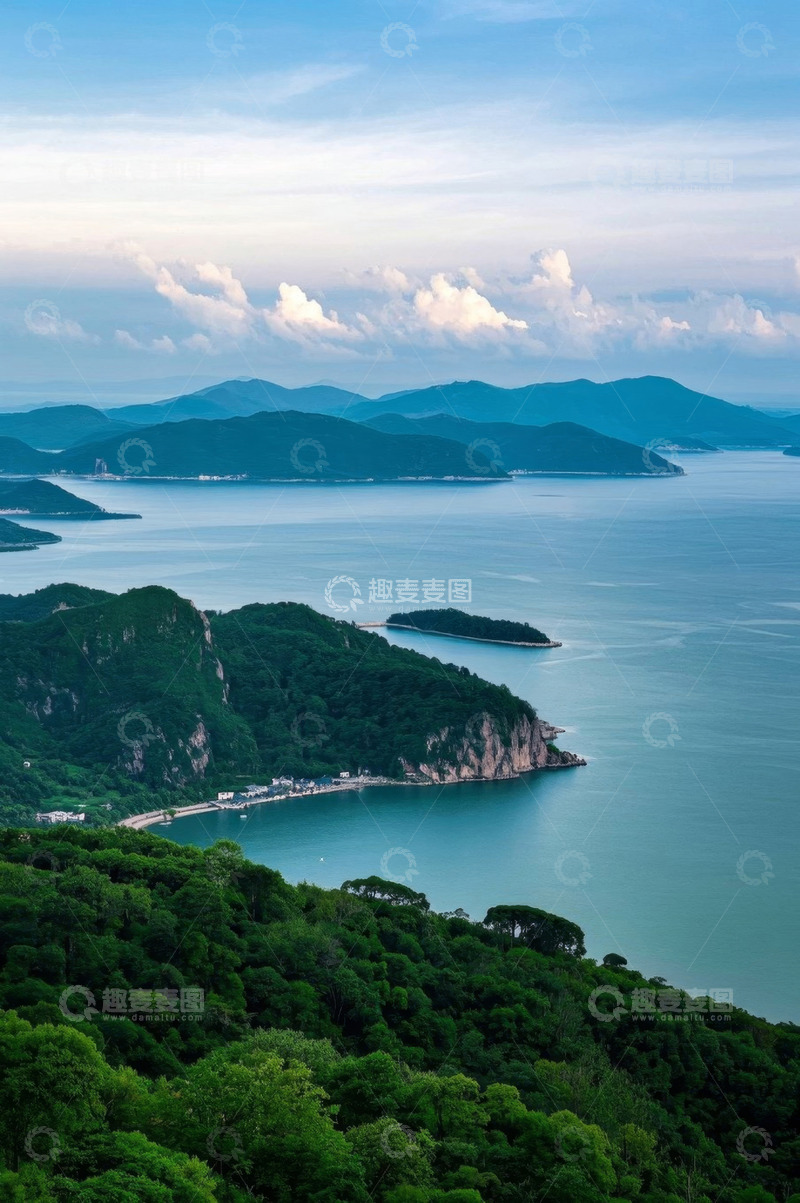 高清大图下载【趣麦麦图】山水相依的自然风光