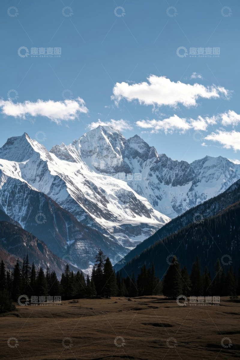 高清大图下载【趣麦麦图】雪山自然风光全景