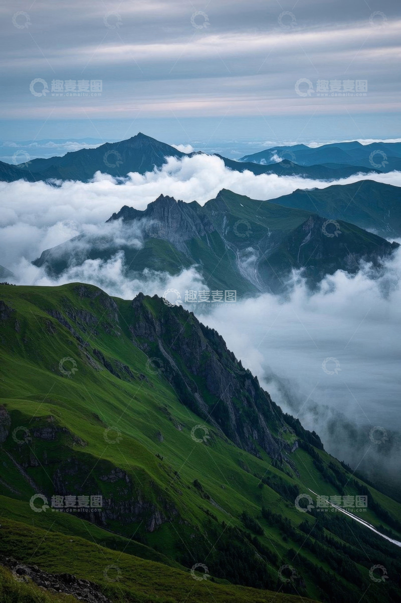 高清大图下载【趣麦麦图】山间云海自然风光