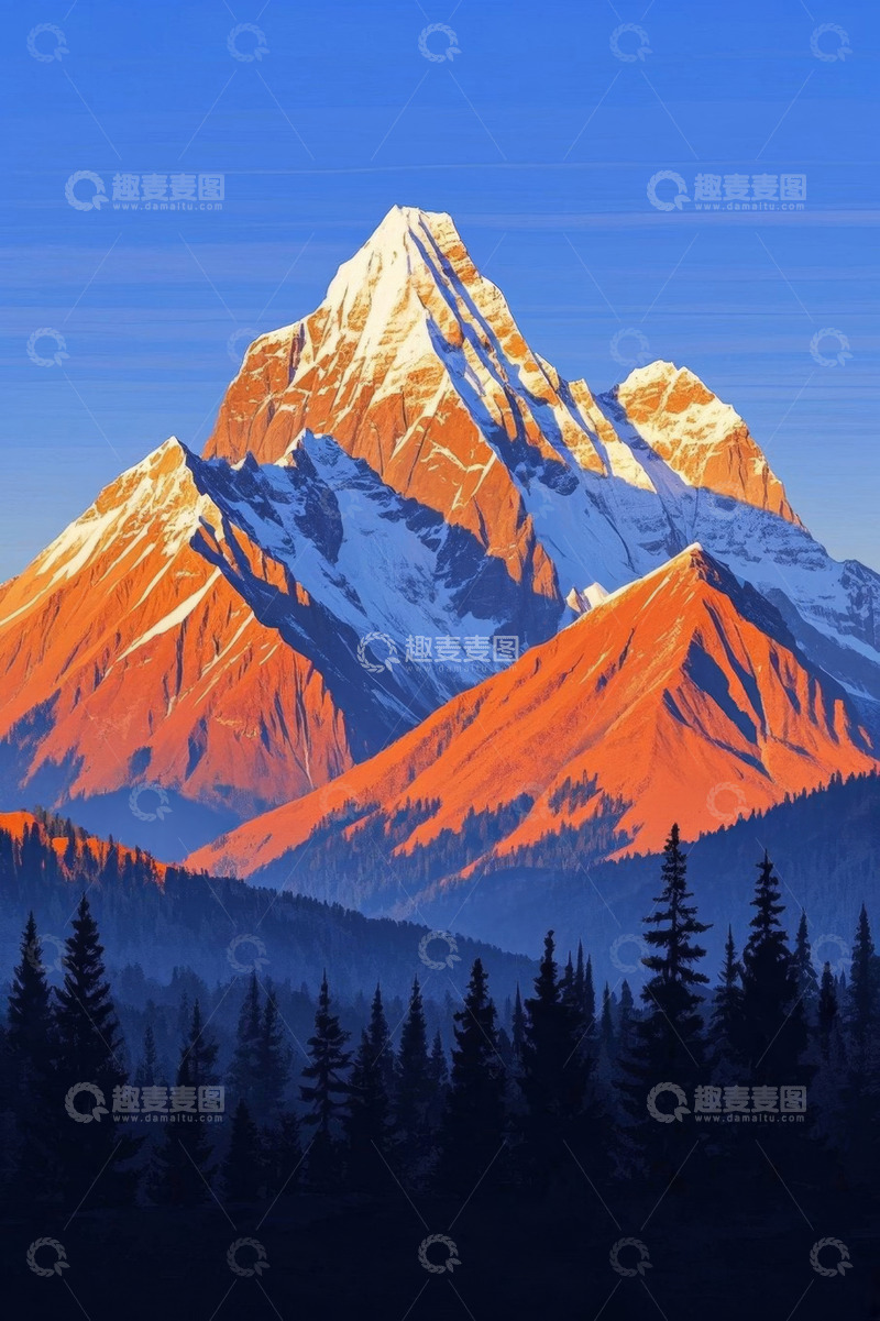 高清大图下载【趣麦麦图】雪山自然风光