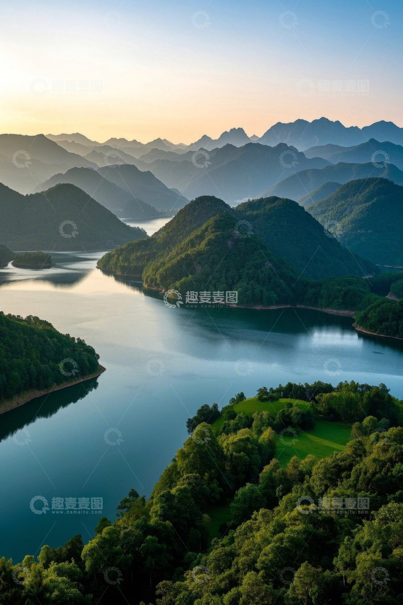 高清大图下载【趣麦麦图】山水自然风光航拍全景