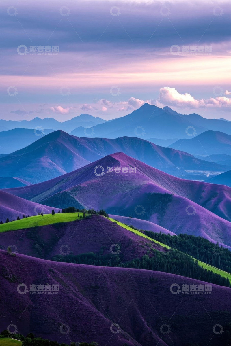 高清大图下载【趣麦麦图】连绵山脉自然风光