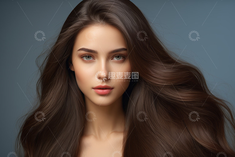 美丽女性特写肖像素材