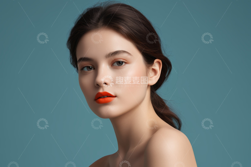 高清大图下载【趣麦麦图】女性面部特写肖像素材