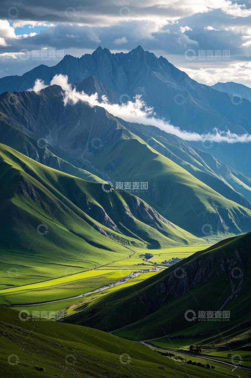 高清大图下载【趣麦麦图】山间绿谷自然风光